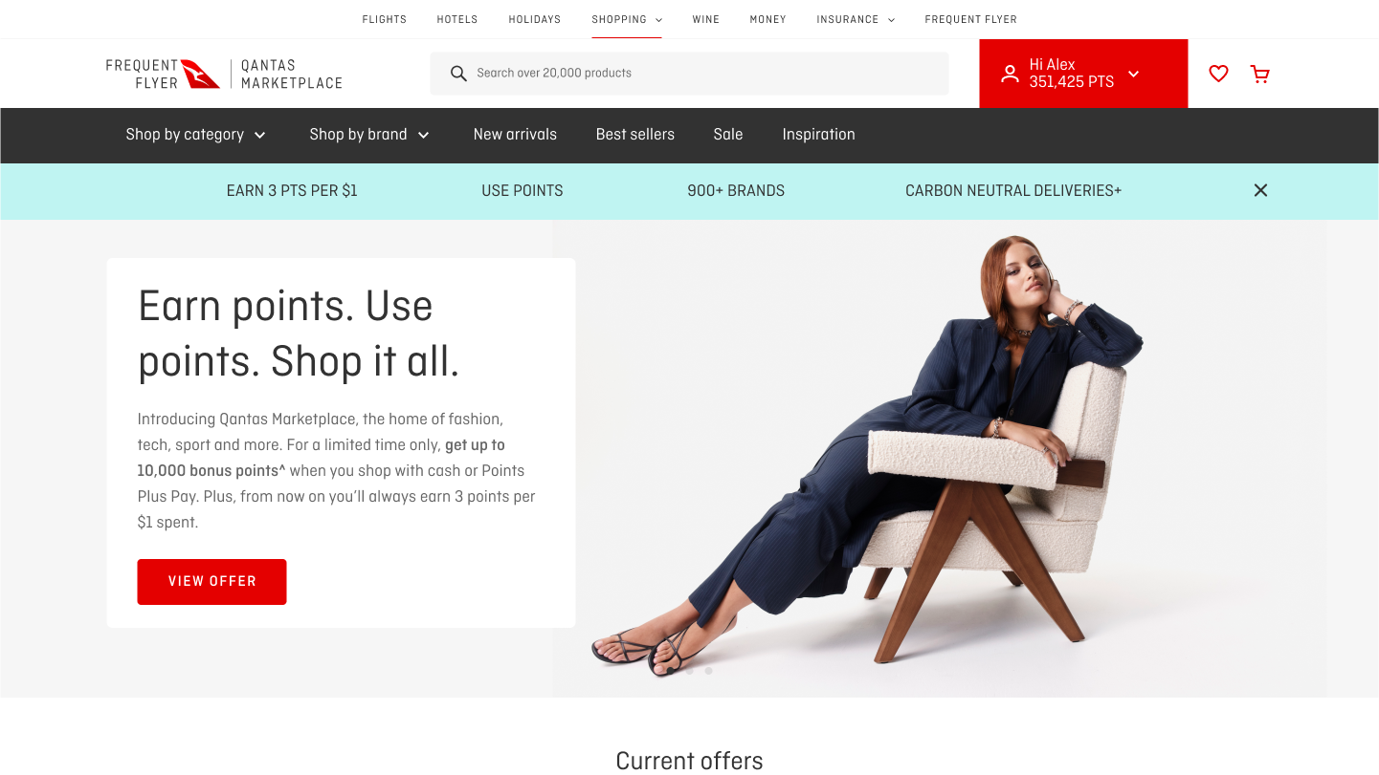 QANTAS Marketplace Launches to Bring More Value and Style for Frequent Flyers